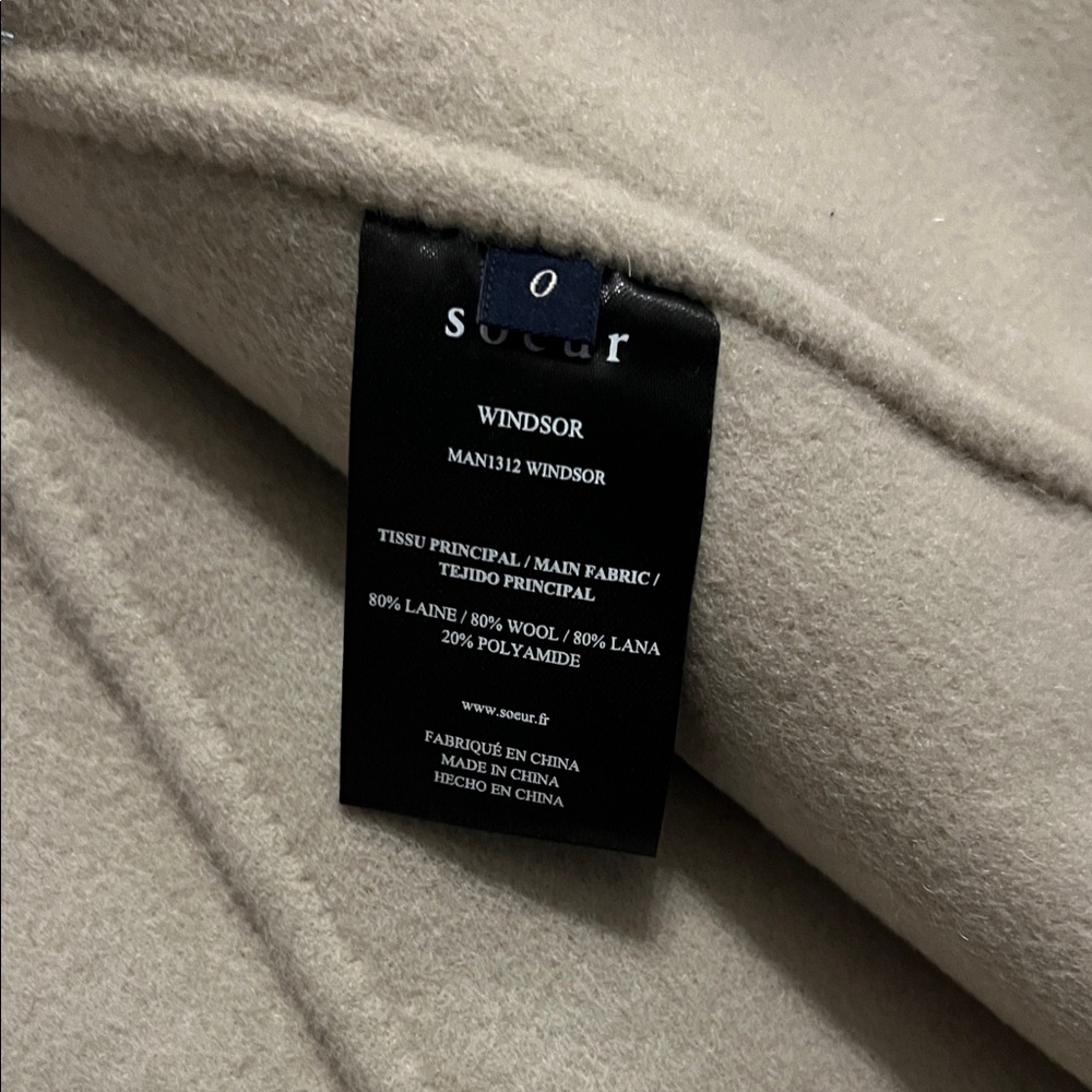 Soeur Windosr Coat Chalk S Wool Jacket - Picture 13 of 16